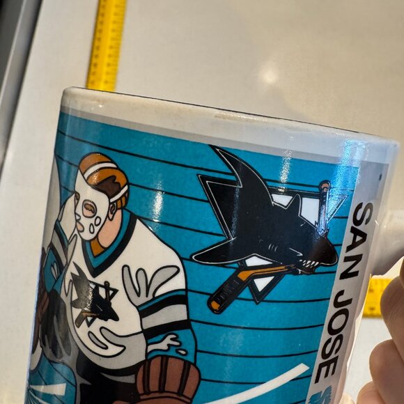 vintage san jose sharks ceramic mug made in korea - Picture 3 of 14